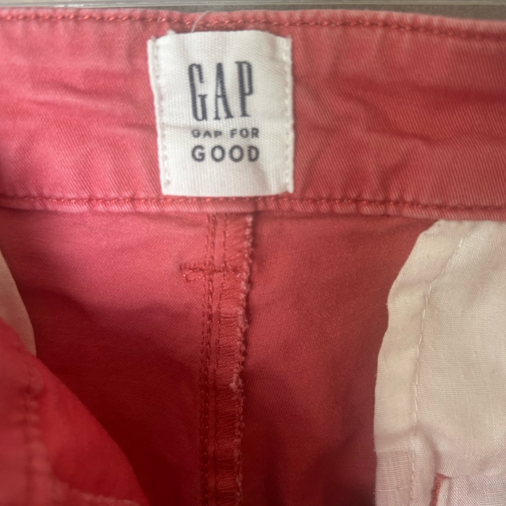 Women’s Gap Girlfriend Khaki Dusty Rose Pink Stretch Pants Feminine Sz 10 - Picture 2 of 6